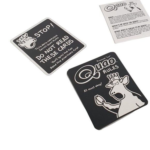 Quao Pronounced Cow Card Game Complete Set Family Night Ultimate Dictatorship - Picture 3 of 5
